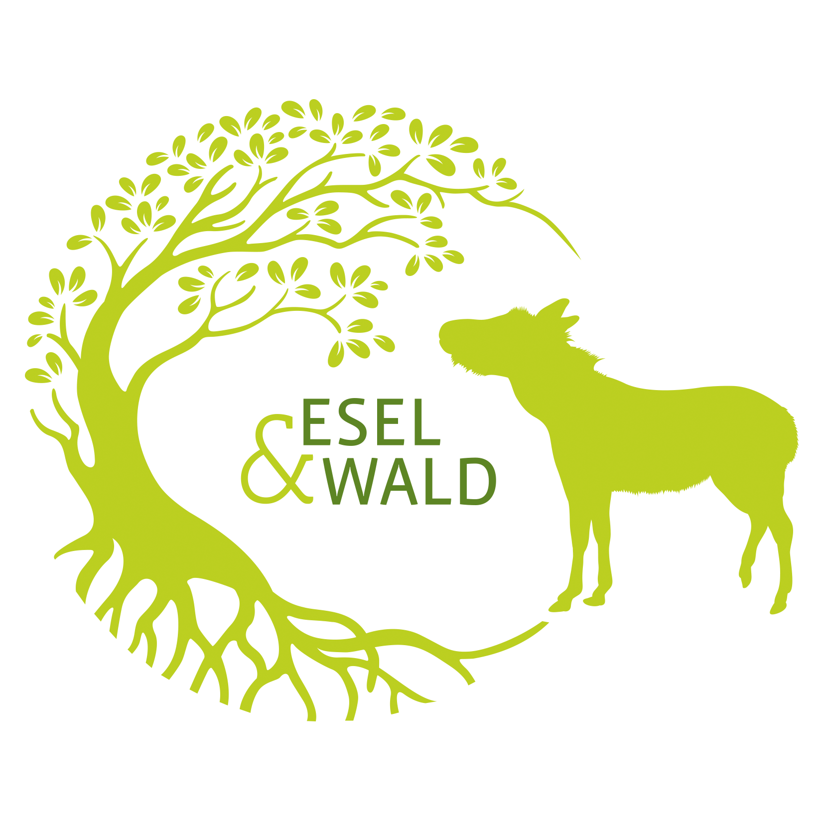 Esel und Wald